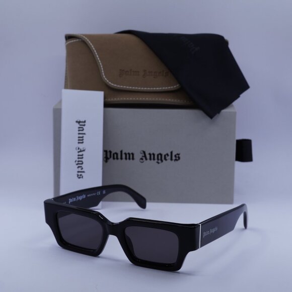Palm Angels PERI086 HYDE 1007 Rectangle Sunglasses - Black/Dark Grey - Picture 5 of 11